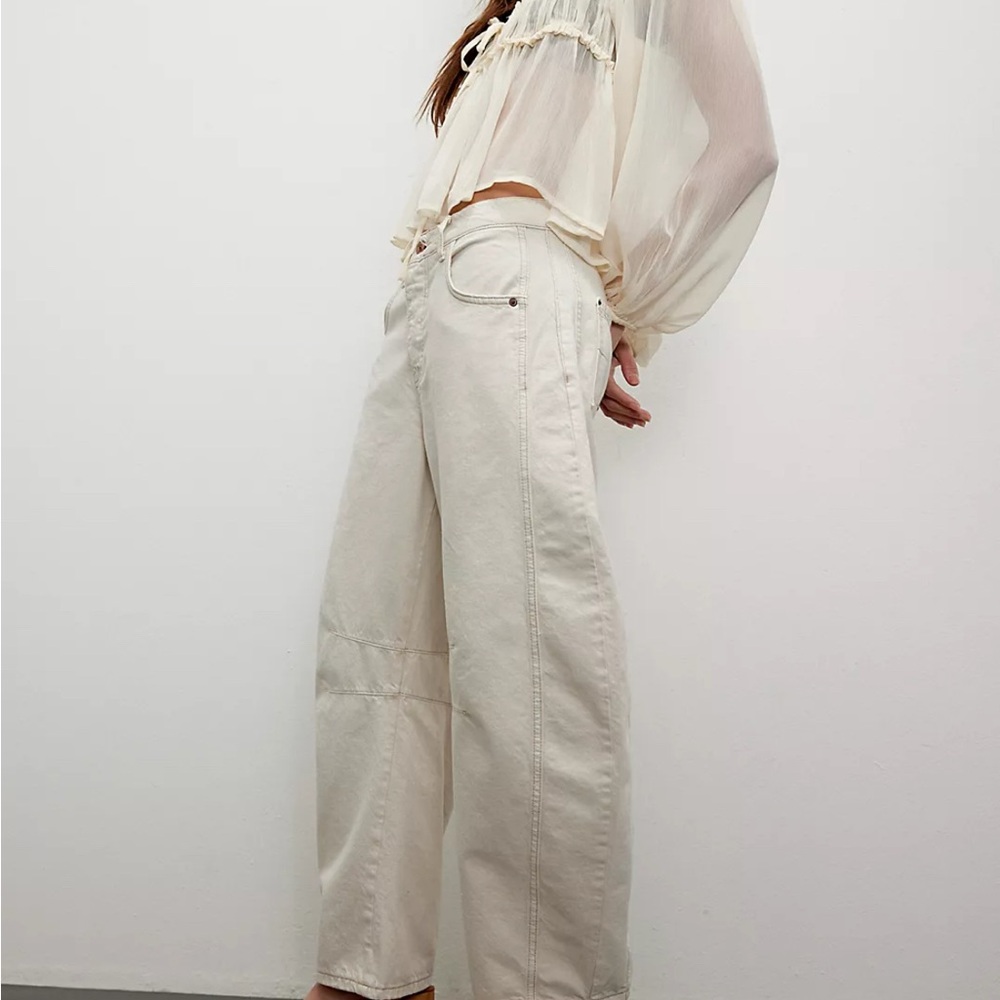 Free People Milk Barrel Jeans
